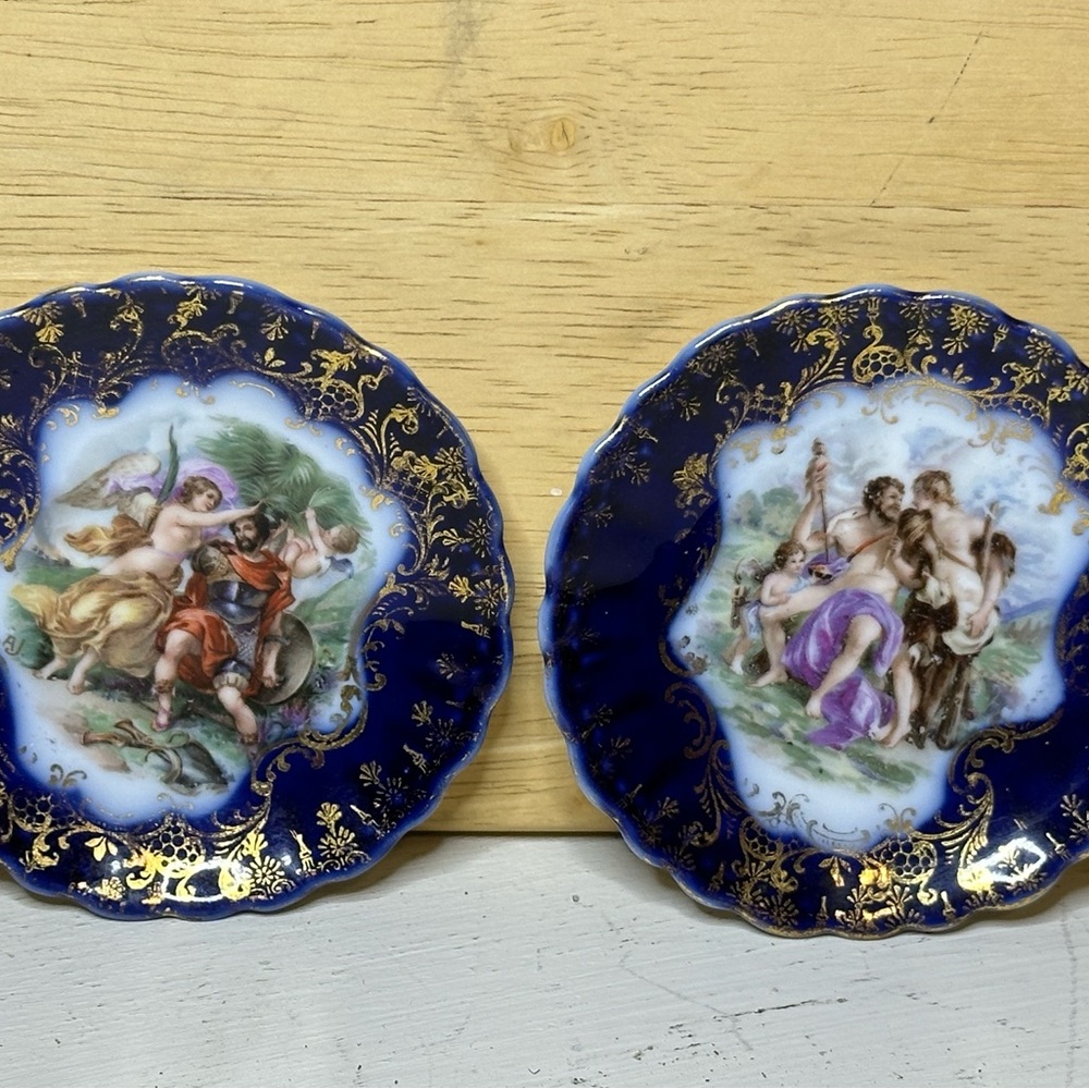 Set of 2 Antique ornate Limoges plates